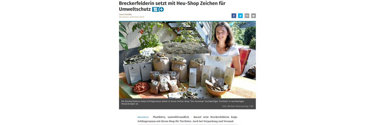 Die Westfalenpost war zu Gast bei uns im Heushop - Die Westfalenpost war zu Gast bei uns im Heushop